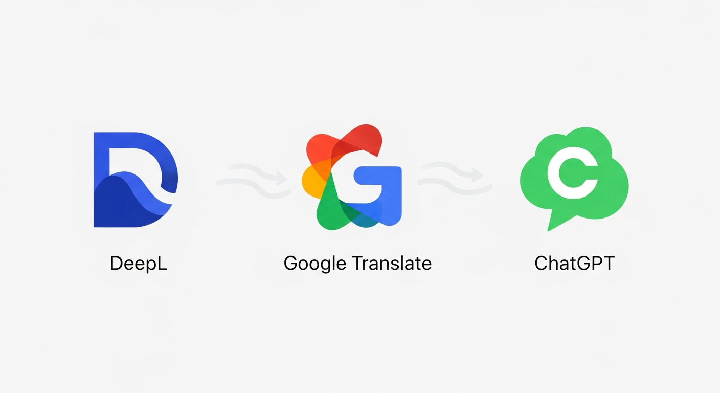 AI翻訳ツール比較2026年版｜DeepL・Google翻訳・ChatGPTのイメージ画像